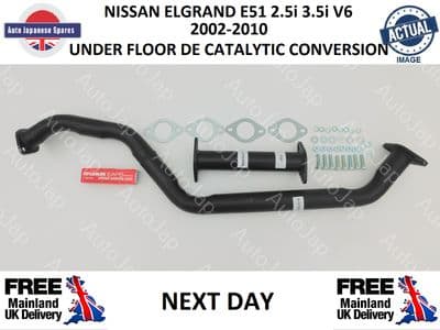 NISSAN ELGRAND E51 2.5i  3.5i V6 UNDER FLOOR DE CATALYTIC EXHAUST PIPE KIT