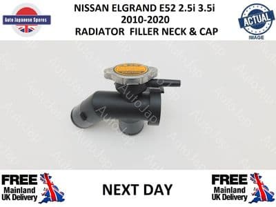 NISSAN ELGRAND E52 2.5i 3.5i RADIATOR COOLANT NECK AND RADIATOR CAP