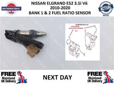 NISSAN ELGRAND E52 3.5i BANK 1 & 2 FUEL RATIO SENSOR  X 1