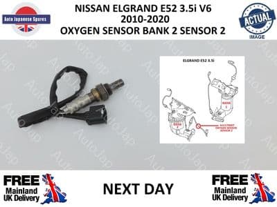 NISSAN ELGRAND E52 3.5i OXYGEN SENSOR BANK 2 SENSOR 2