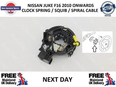 NISSAN JUKE F16 2010 ONWARDS CLOCK SPRING SQUIB SPIRAL CABLE