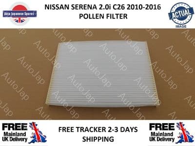 NISSAN SERENA 2.0 C26 2010- 2016 POLLEN CABIN FILTER
