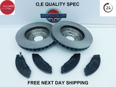 NISSAN SERENA 2.0i C25 PAIR OF FRONT BRAKE DISCS & BRAKE PADS ( IMPORT )