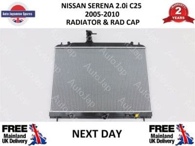 NISSAN SERENA AUTO 2.0i C25 2005 -2010 RADIATOR