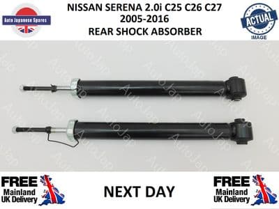 NISSAN SERENA C25 C26 C27 PAIR OF REAR SHOCK ABSORBERS ( NON ELECTRIC )