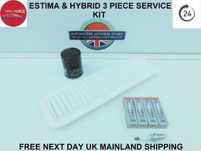 TOYOTA 2.4i ESTIMA HYBRID 2006 ONWARDS OIL,AIR FILTER & SPARK PLUGS