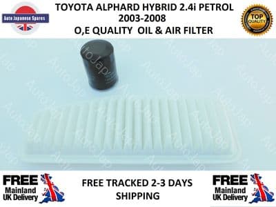 TOYOTA ALPHARD 2.4 HYBRID PETROL 03-08 ATH10 (2AZ-FXE ENGINE) OIL & AIR FILTER KIT