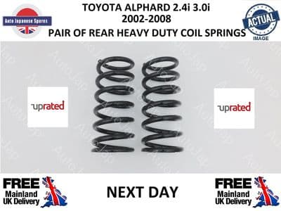 TOYOTA ALPHARD 2.4i 3.0i 2002-2008 HEAVY DUTY 20% REAR SPRING COILS
