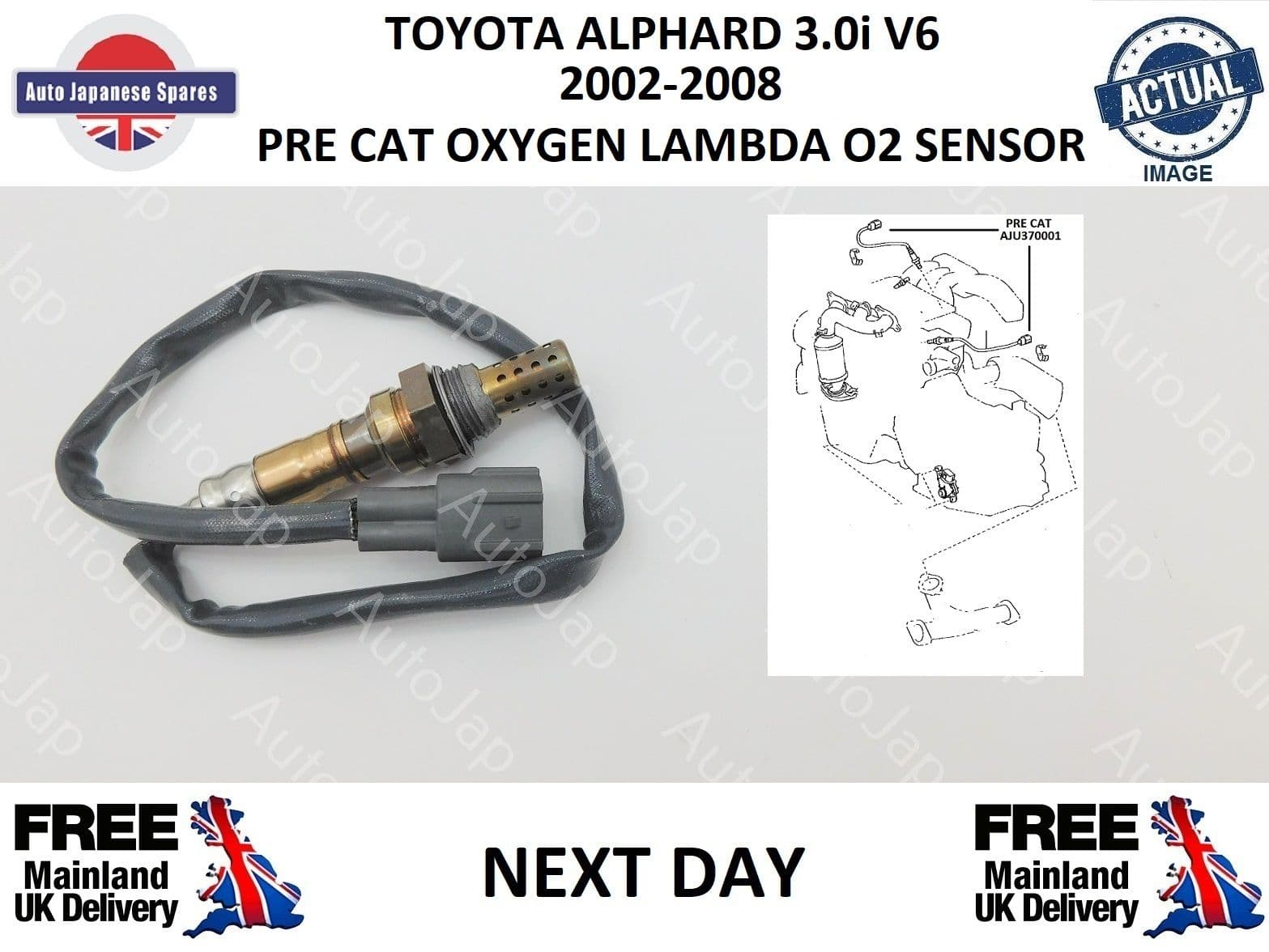 【ALPHARD40】 TOYOTA ALPHARD 3 0 PRE CAT LAMBDA OXYGEN SENSOR