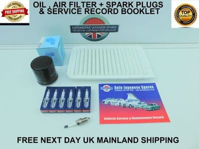 TOYOTA ALPHARD 3.0i V6  2002-2008 OIL FILTER AIR FILTER SPARK PLUGS SERVICE BOOKLET