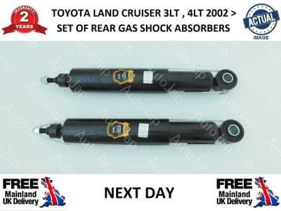 TOYOTA LAND CRUISER 3LT 4LT 2002 ON PAIR OF REAR GAS SHOCK ABSORBERS