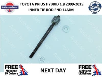 TOYOTA PRIUS HYBRID 1.8  ZVW30 2009 - 2015 INNER TIE ROD END 14MM THREAD DIA BOTH ENDS