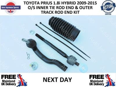 TOYOTA PRIUS HYBRID  18i ZVW30  R/H INNER TIE ROD END 14MM DIA BOTH ENDS, OUTER TRACK END KIT .