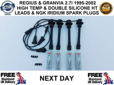 TOYOTA REGIUS GRANVIA 2.7i HIGH TEMP / DOUBLE SILICONE HT LEAD SET & SPARK PLUGS