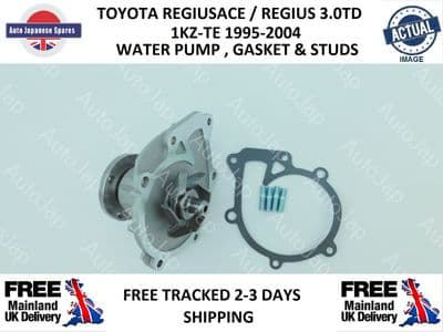 TOYOTA REGIUSACE REGIUS 3.0TD 1KZ-TE 1995-2005  WATER PUMP & GASKET + STUDS