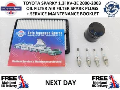 TOYOTA SPARKY SERVICE KIT WITH A SERVICE RECORD MAINTENANCE BOOKLET