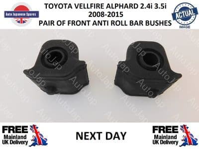 TOYOTA VELLFIRE / ALPHARD 2.4 3.5 2008-2015 PAIR OF FRONT ANTI ROLL BAR D BUSHES