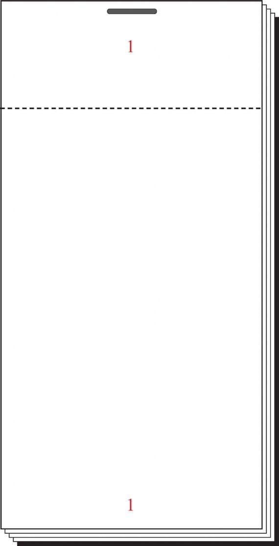 Restaurant Order Pad Single sheet 63mm x 127mm Pad12/K12