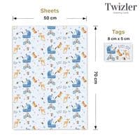 New Baby Boy Wrapping Paper. Cute Baby Shower Gift Wrap