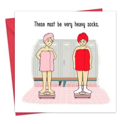 CAN100 - Funny Blank Card Heavy Socks
