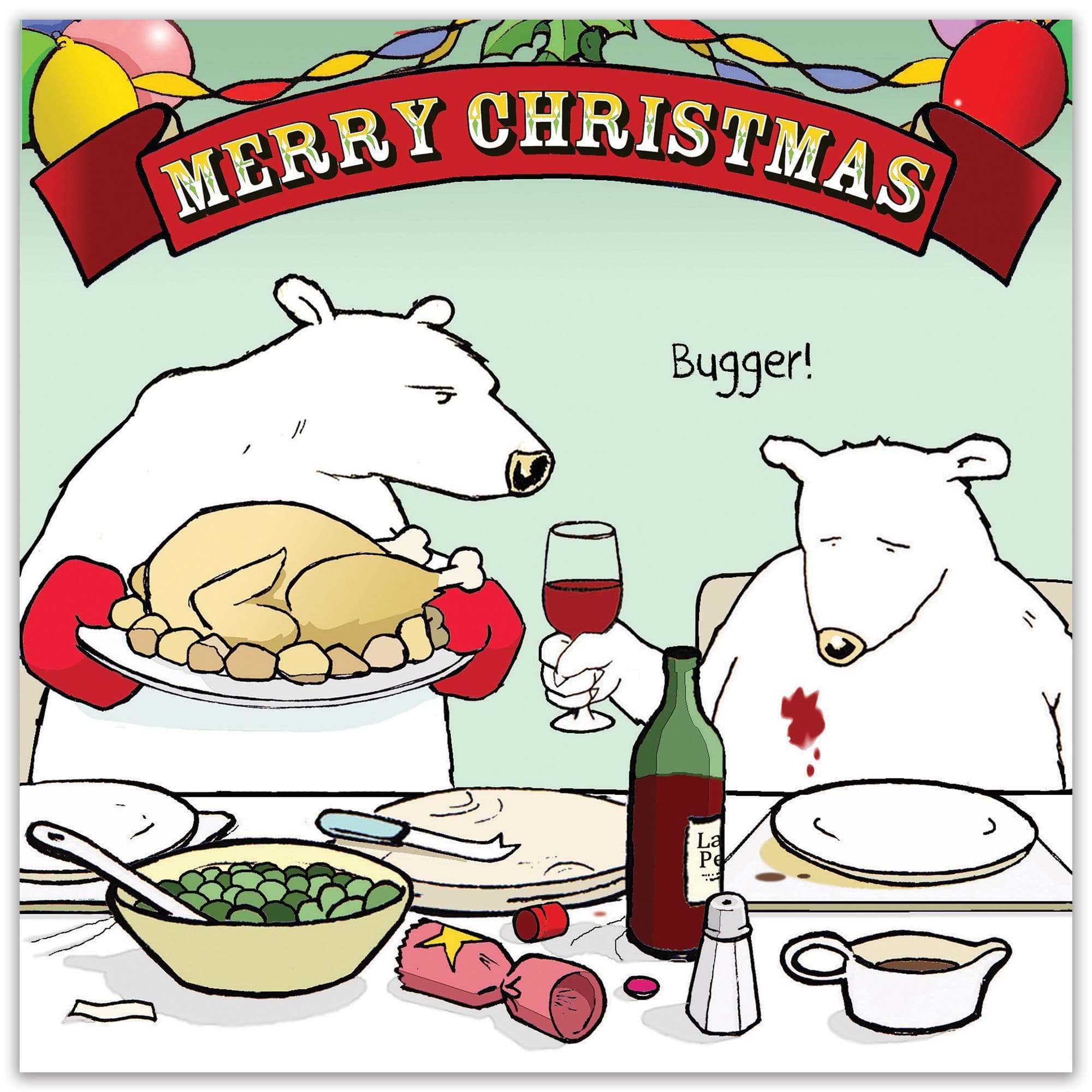 Pack Of 6 Funny Christmas Cards Pack. Xmas Multipack. Funny Cards   Golf Christmas Tree Design 38516 P - View #2