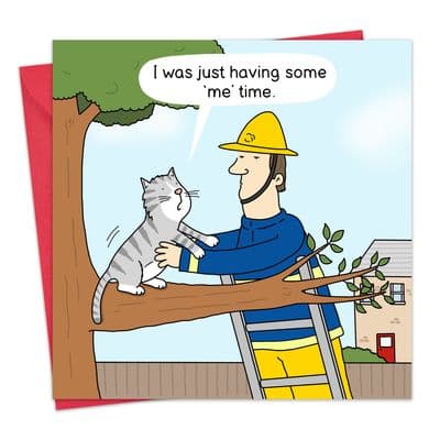 CAN161 - Funny Card - Cat 'Me' Time