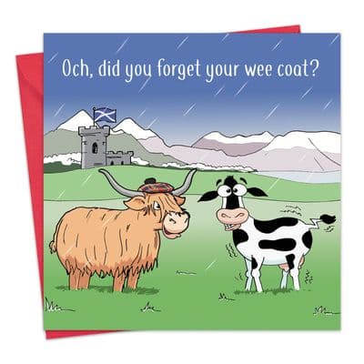 CAN181 - Funny Scottish Card - Scotland Freezing Friesian
