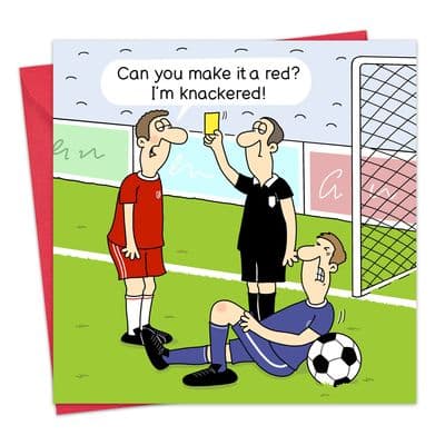 CAN182 - Funny Football Card - Red Card Wish
