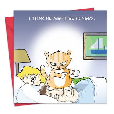 CAN53 - Hungry Cat Card