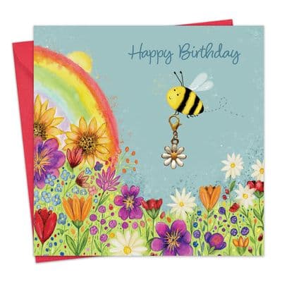 CL20 - Spring Meadow Birthday Card & Gift with Detachable Daisy Charm