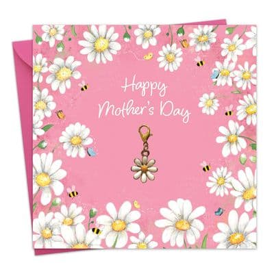 CL24 - Mother's Day Card & Gift with Detachable Daisy Charm - Daisies
