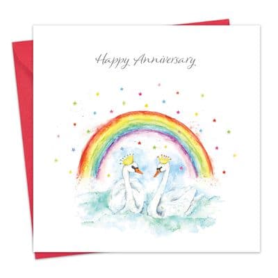 CR17 - Anniversary Card Swans