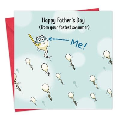 CS21 - Funny Fathers Day Card Sperm