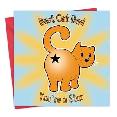 CS25 - Funny Fathers Day Card From The Cat