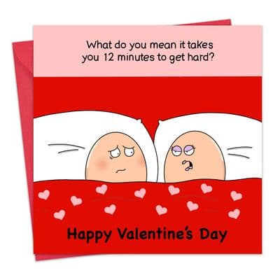 CS33 - Funny Valentines Day Card Eggs