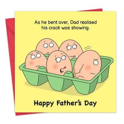 CS40 - Funny Fathers Day Card Egg Crack