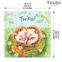 New Baby Twins Cards. New Twins Card. Congratulations Cards. Congratulations Baby Cards. Twizler.
