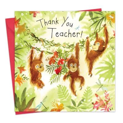 FIZ16 - Thank You Teacher Card Orangutans