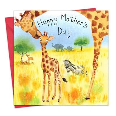 FIZ31 - Mother's Day Card Giraffes