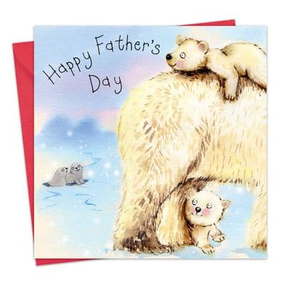 FIZ38 - Happy Father's Day Card Polar Bears
