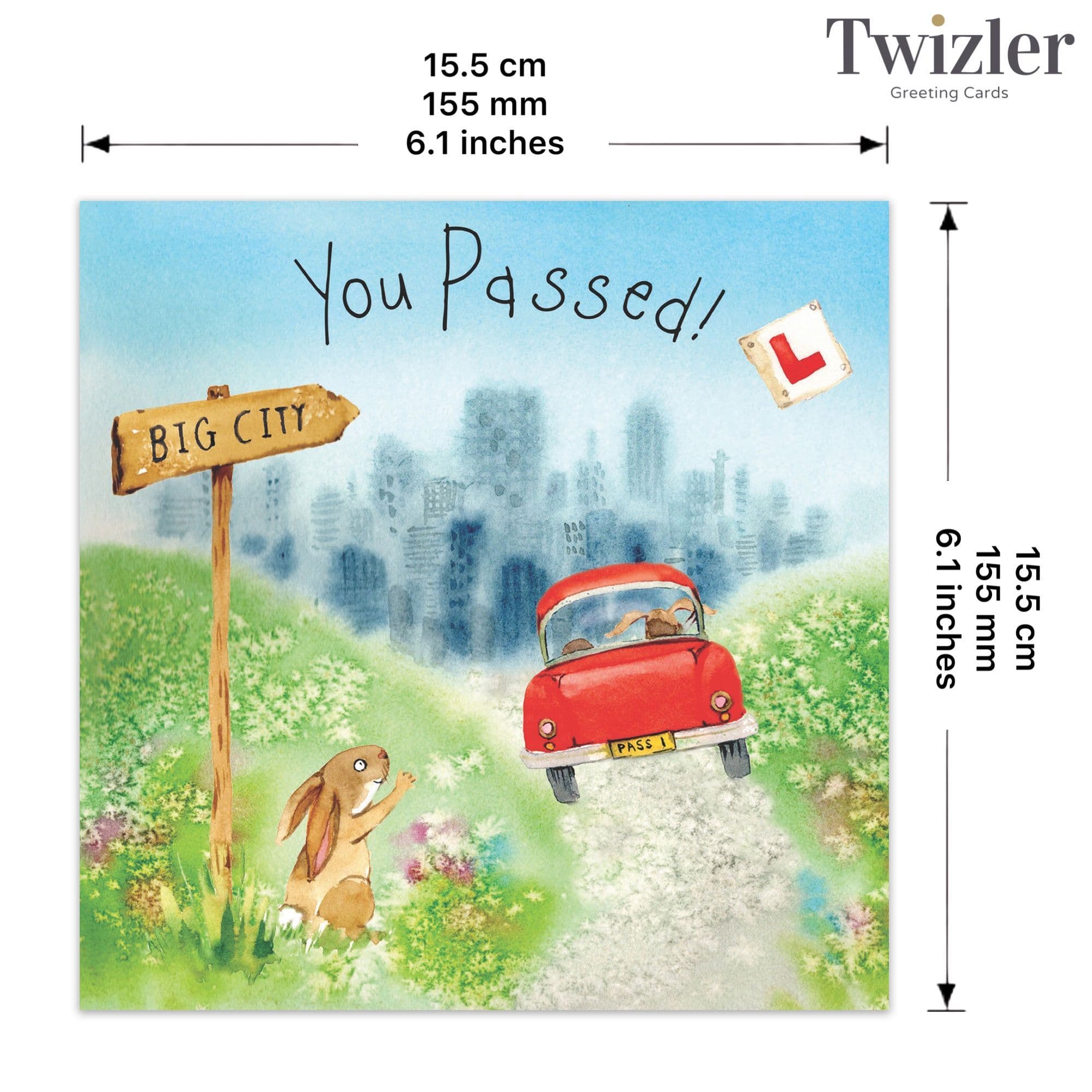 Regal Publishing Glückwunschkarte 'Congratulations You Passed Your Driving Test' – Red Mini Design
