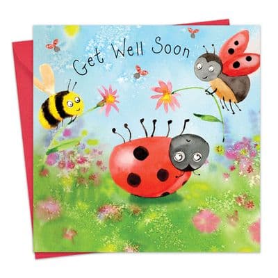 FIZ56 - Ladybug Get Well Soon Card