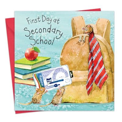 FIZ69 - First Day At Secondary School Card