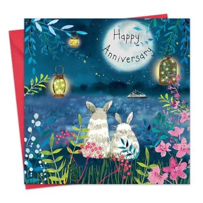 FIZ88 - Rabbit Happy Anniversary Card