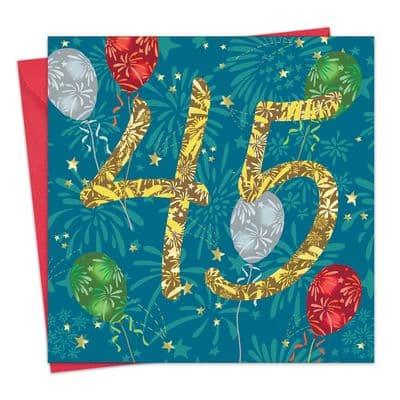 HOO11 - Age 45 Birthday Card