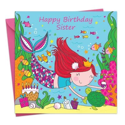 LIL10 - Sister Birthday Card Mermaid
