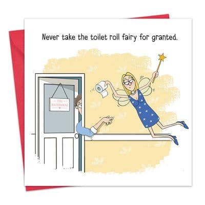 MTC10 - Toilet Roll Fairy Funny Birthday Card