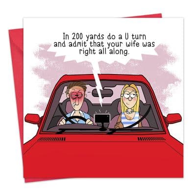 MTC22 - Funny Wedding Card U-Turn