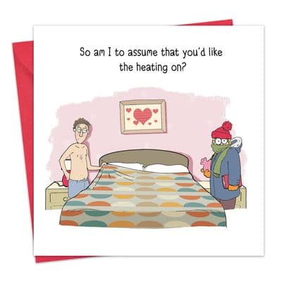 MTC6 - Heating On Funny Wedding Card