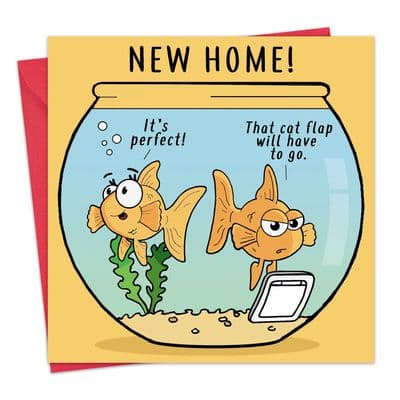 OCC13 - Funny New Home Card Goldfish